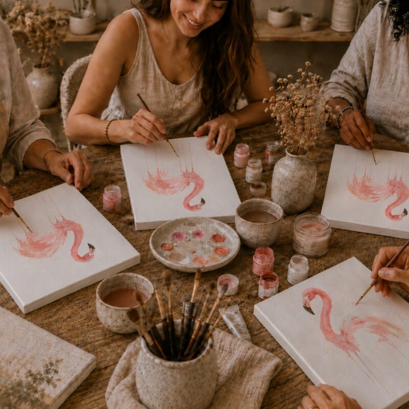 Federleicht gemalt - Dein Flamingo
