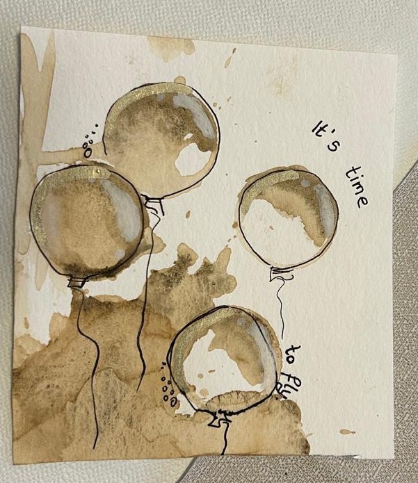 Kaffeeklatsch - Malen mit Kaffee oder Rotwein – Bild 3